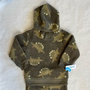 Carter's Boys Cozy Dinosaur Fleece Hoodie and Pants Set - Size 2T